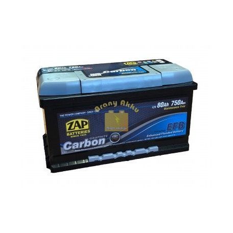 ZAP Carbon EFB Start-Stop 80Ah 750A Jobb+