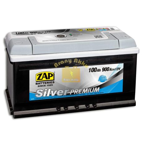 Zap Silver Premium 12v 100ah 900A Jobb+ normál saru autó akkumulátor  