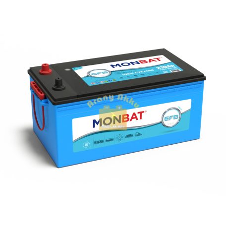  Monbat EFB ZÁRT 12V 235 Ah bal + normál Start&stop rendszerű teherautó akkumulátor 1250A (MON235EFB)